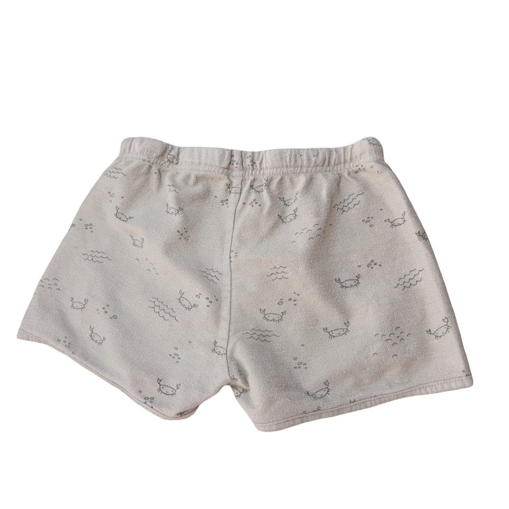 Rylee + Cru Toddler Shorts 6-7Y Beige Crab Print Drawstring Cotton - Picture 2 of 8